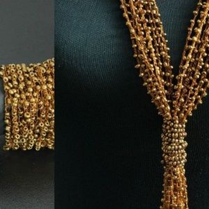 NWT Beaded Multi Strand Bracelet and Necklace Set